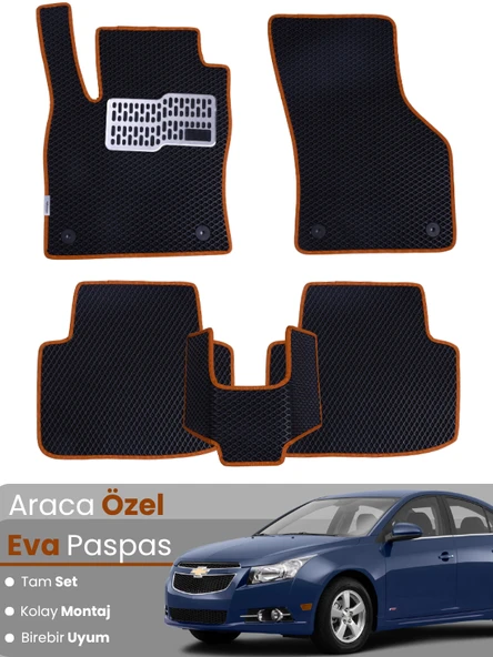 CHEVROLET CRUZE (2008-2014) Uyumlu EVA Paspas Tam Set–Araca Özel,Su Geçirmez,Kolay Montaj ürün görseli 1
