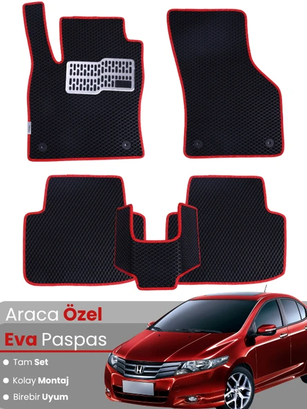 HONDA CİTY (2008-2013) Uyumlu EVA Paspas Tam Set–Araca Özel,Su Geçirmez,Kolay Montaj ürün görseli 1