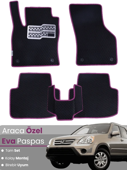 HONDA CRV 2 (2002-2006) Uyumlu EVA Paspas Tam Set–Araca Özel,Kolay Montaj,Su Geçirmez ürün görseli 1