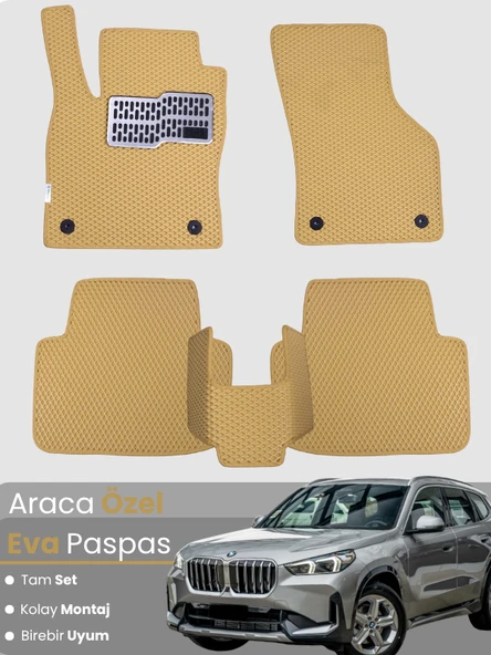 BMW X1 F48 (2015-2022) Uyumlu EVA Paspas Tam Set–Araca Özel,Su Geçirmez,Hızlı ve Kolay Montaj ürün görseli 1