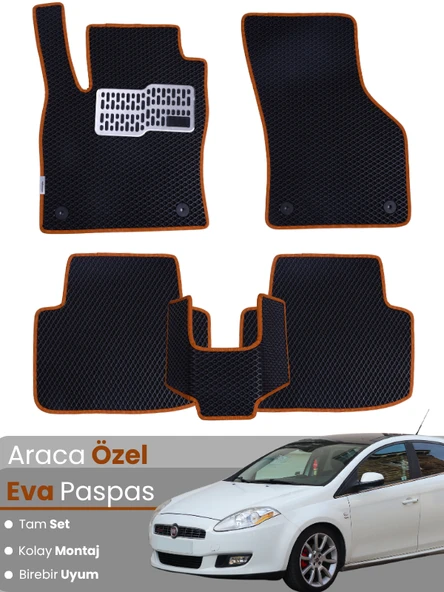 FİAT BRAVO (2007-2014) Uyumlu EVA Paspas Tam Set–Araca Özel,Su Geçirmez,Kolay Montaj ürün görseli 1