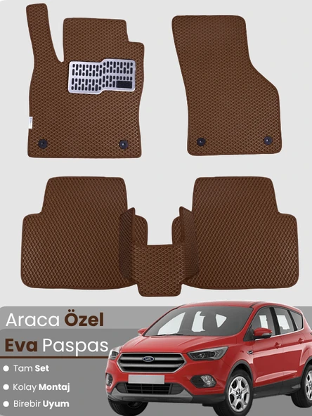 FORD KUGA 2 (2013-2019) Uyumlu EVA Paspas Tam Set–Araca Özel,Su Geçirmez,Kolay Montaj ürün görseli 1