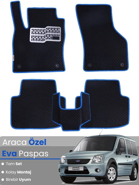 FORD CONNECT (2002-2013) Uyumlu EVA Paspas Tam Set–Araca Özel,Su Geçirmez,Kolay Montaj ürün görseli 1