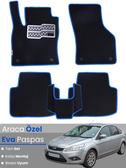FORD-FOCUS 2 (2005-2011) Uyumlu EVA Paspas Tam Set–Araca Özel,Su Geçirmez,Kolay Montaj ürün görseli 1