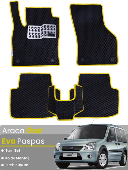 FORD CONNECT (2002-2013) Uyumlu EVA Paspas Tam Set–Araca Özel,Su Geçirmez,Kolay Montaj ürün görseli 1