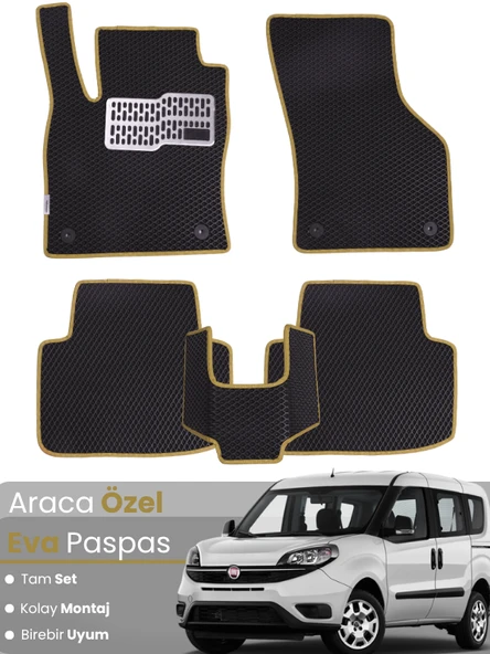 FİAT DOBLO (2010-2022) Uyumlu EVA Paspas Tam Set–Araca Özel,Su Geçirmez,Kolay Montaj ürün görseli 1