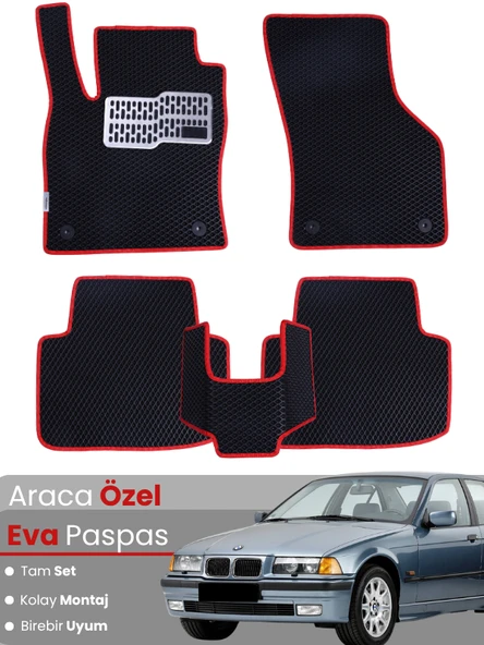 BMW 3 SERİSİ E36 (1990-2000) Uyumlu EVA Paspas Tam Set–Araca Özel,Su Geçirmez,Kolay Montaj ürün görseli 1