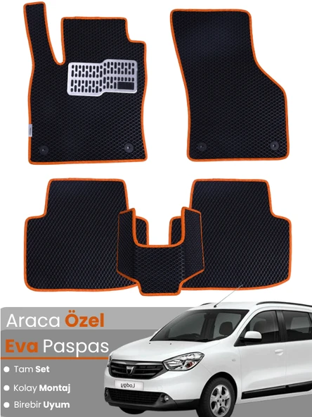 DACİA LODGY 5 KİŞİLİK (2012-2022) Uyumlu EVA Paspas Tam Set–Araca Özel,Su Geçirmez,Kolay Montaj ürün görseli 1