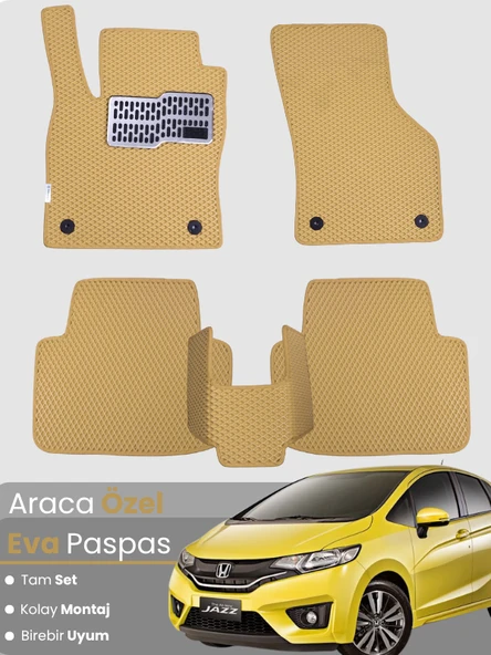 HONDA JAZZ HATCHBACK (2012-2014) Uyumlu EVA Paspas Tam Set–Araca Özel,Kolay Montaj ürün görseli 1