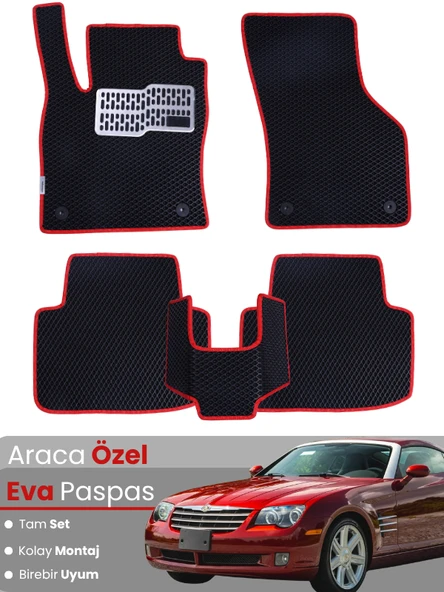 CHRYSLER CROSSFİRE COUPE (2004-2008) Uyumlu EVA Paspas Tam Set–Araca Özel,Su Geçirmez ürün görseli 1