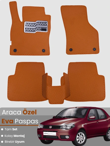 FİAT ALBEA (2006-2012) Uyumlu EVA Paspas Tam Set–Araca Özel,Su Geçirmez,Kolay Montaj ürün görseli 1