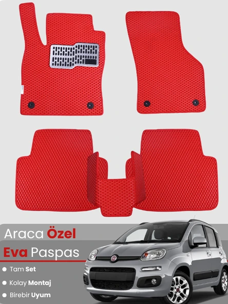 FİAT PANDA (2012-2021) Uyumlu EVA Paspas Tam Set–Araca Özel,Su Geçirmez,Hızlı ve Kolay Montaj ürün görseli 1
