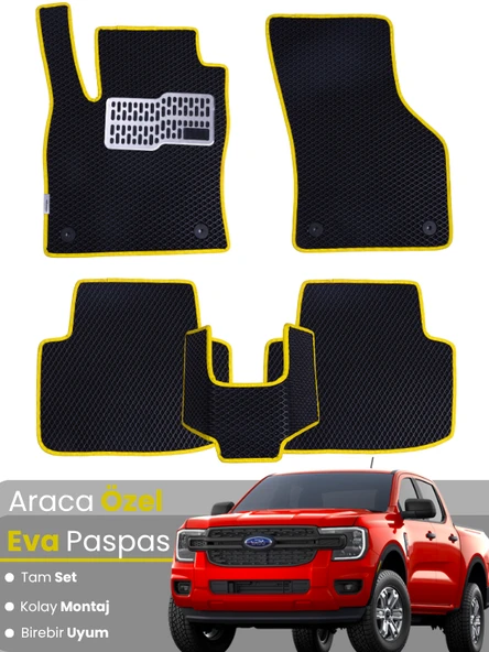FORD RANGER (2022-2024) Uyumlu EVA Paspas Tam Set–Araca Özel,Su Geçirmez,Kolay Montaj ürün görseli 1