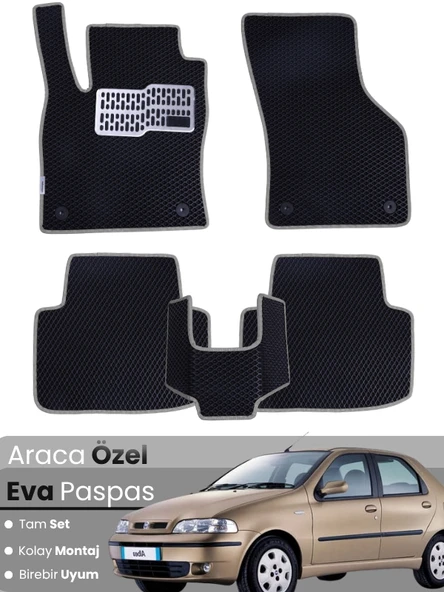 FİAT ALBEA (2002-2005) Uyumlu EVA Paspas Tam Set–Araca Özel,Su Geçirmez,Kolay Montaj ürün görseli 1