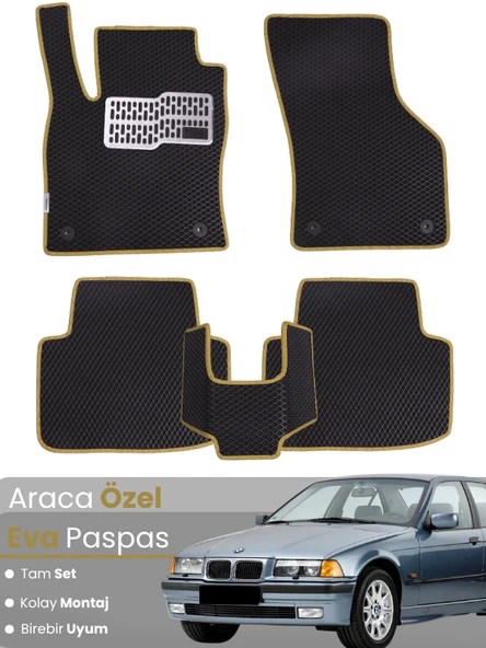 BMW 3 SERİSİ E36 (1990-2000) Uyumlu EVA Paspas Tam Set–Araca Özel,Su Geçirmez,Kolay Montaj ürün görseli 1