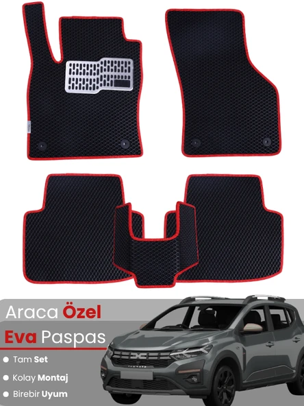 DACİA SANDERO STEPWAY (2020-2025) Uyumlu EVA Paspas Tam Set–Araca Özel,Su Geçirmez,Kolay Montaj ürün görseli 1