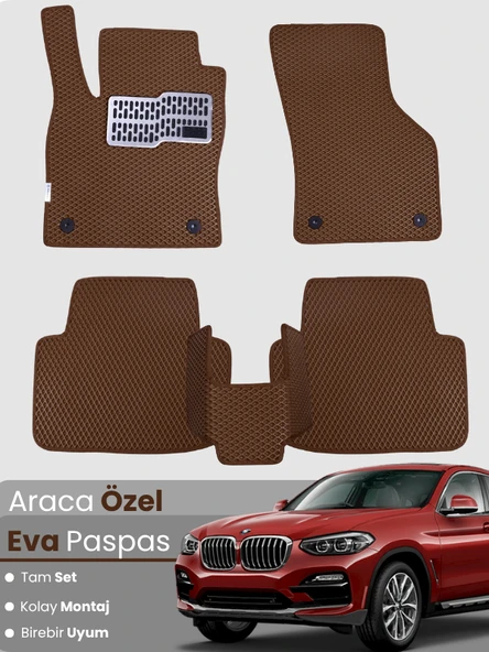 BMW X4 F26 (2014-2019) Uyumlu EVA Paspas Tam Set–Araca Özel,Su Geçirmez,Hızlı ve Kolay Montaj ürün görseli 1