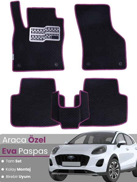 FORD PUMA (2020-2024) Uyumlu EVA Paspas Tam Set–Araca Özel,Su Geçirmez,Kolay Montaj ürün görseli 1