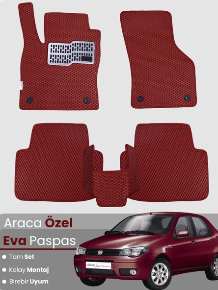 FİAT ALBEA (2006-2012) Uyumlu EVA Paspas Tam Set–Araca Özel,Su Geçirmez,Kolay Montaj ürün görseli 1