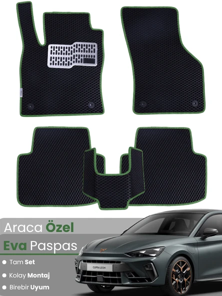 CUPRA LEON (2024-2025) Uyumlu EVA Paspas Tam Set–Araca Özel,Su Geçirmez,Kolay Montaj ürün görseli 1