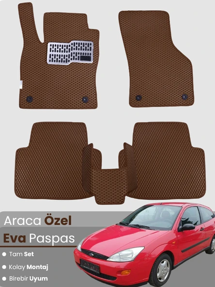 FORD FOCUS 1 (1998-2005) Uyumlu EVA Paspas Tam Set–Araca Özel,Su Geçirmez,Kolay Montaj ürün görseli 1