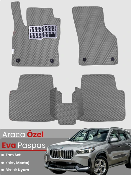 BMW X1 F48 (2015-2022) Uyumlu EVA Paspas Tam Set–Araca Özel,Su Geçirmez,Hızlı ve Kolay Montaj ürün görseli 1