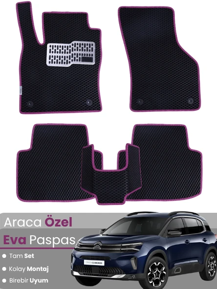 CİTROEN C5 AİRCROSS (2017-2023) Uyumlu EVA Paspas Tam Set–Araca Özel,Su Geçirmez,Kolay Montaj ürün görseli 1