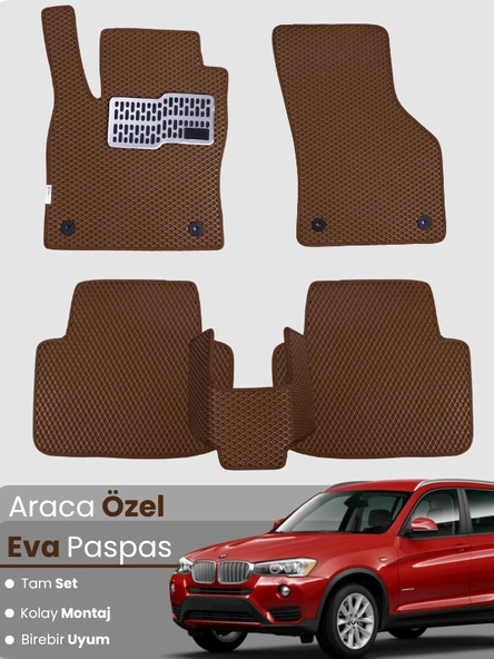 BMW X3 E83 (2003-2010) Uyumlu EVA Paspas Tam Set–Araca Özel,Su Geçirmez,Hızlı ve Kolay Montaj ürün görseli 1