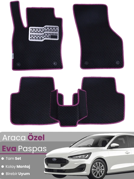 FORD FOCUS 4 (2019-2023) Uyumlu EVA Paspas Tam Set–Araca Özel,Su Geçirmez,Kolay Montaj ürün görseli 1