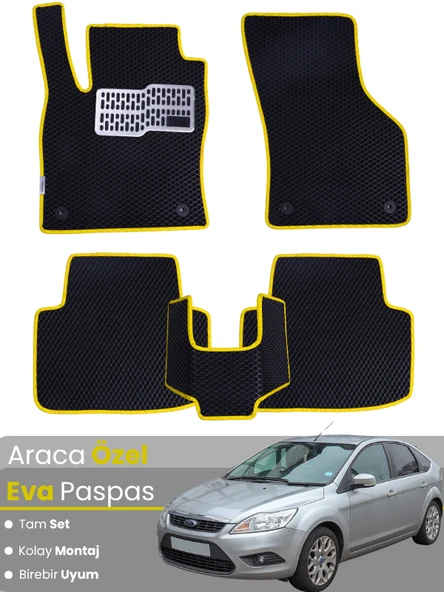 FORD-FOCUS 2 (2005-2011) Uyumlu EVA Paspas Tam Set–Araca Özel,Su Geçirmez,Kolay Montaj ürün görseli 1