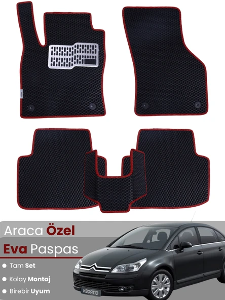 CİTROEN C4 (2004-2010) Uyumlu EVA Paspas Tam Set–Araca Özel,Su Geçirmez,Hızlı ve Kolay Montaj ürün görseli 1