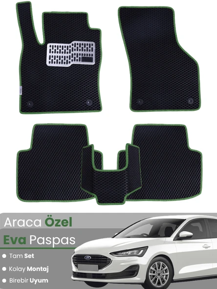 FORD FOCUS 4 (2019-2023) Uyumlu EVA Paspas Tam Set–Araca Özel,Su Geçirmez,Kolay Montaj ürün görseli 1
