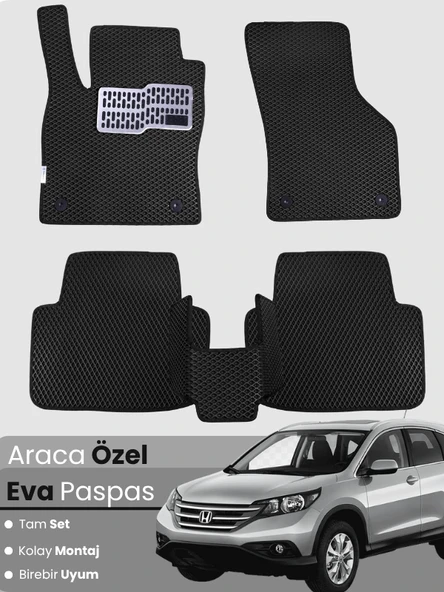 HONDA CRV 4 (2012-2017) Uyumlu EVA Paspas Tam Set–Araca Özel,Kolay Montaj,Su Geçirmez ürün görseli 1