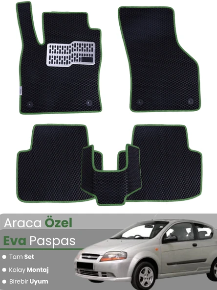 CHEVROLET KALOS (2005-2011) Uyumlu EVA Paspas Tam Set–Araca Özel,Su Geçirmez,Kolay Montaj ürün görseli 1