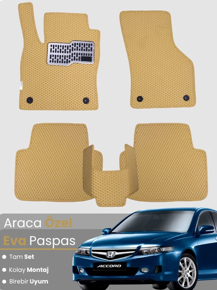 HONDA ACCORD (2002-2007) Uyumlu EVA Paspas Tam Set–Araca Özel,Su Geçirmez,Kolay Montaj ürün görseli 1