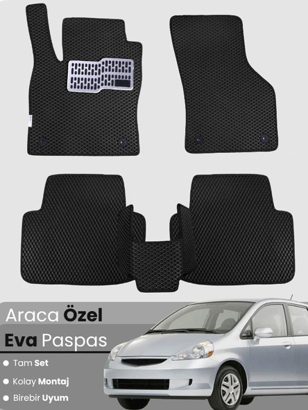 HONDA JAZZ HATCHBACK (2002-2008) Uyumlu EVA Paspas Tam Set–Araca Özel,Kolay Montaj ürün görseli 1