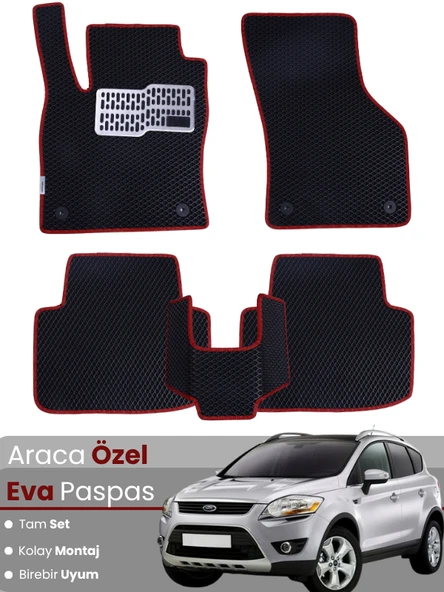 FORD KUGA 1 (2008-2012) Uyumlu EVA Paspas Tam Set–Araca Özel,Su Geçirmez,Kolay Montaj ürün görseli 1