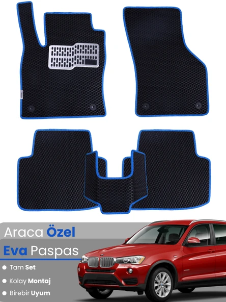 BMW X3 E83 (2003-2010) Uyumlu EVA Paspas Tam Set–Araca Özel,Su Geçirmez,Hızlı ve Kolay Montaj ürün görseli 1