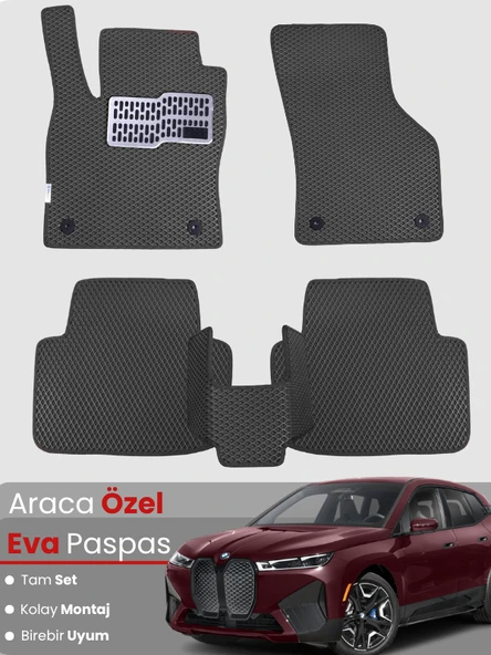 BMW İX40 (2022-2025) Uyumlu EVA Paspas Tam Set–Araca Özel,Su Geçirmez,Hızlı ve Kolay Montaj ürün görseli 1