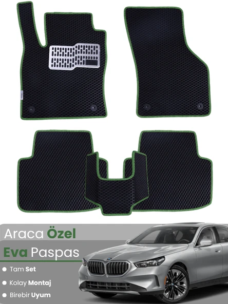 BMW 5 SERİSİ G30 SEDAN (2017-2025) Uyumlu EVA Paspas Tam Set–Araca Özel,Su Geçirmez ürün görseli 1