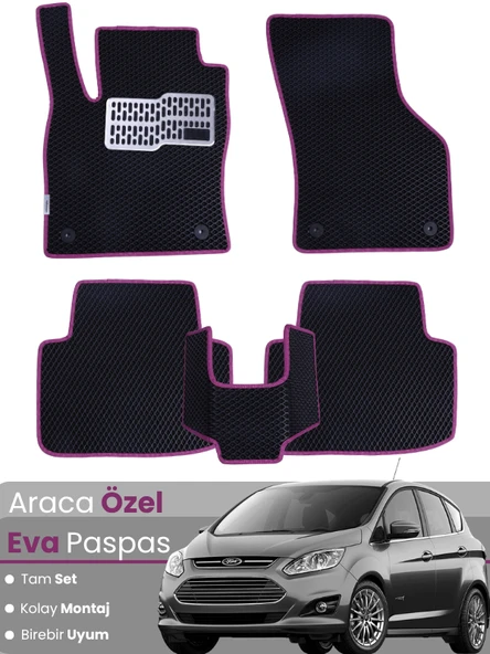 FORD C-MAX (2011-2024) Uyumlu EVA Paspas Tam Set–Araca Özel,Su Geçirmez,Hızlı ve Kolay Montaj ürün görseli 1