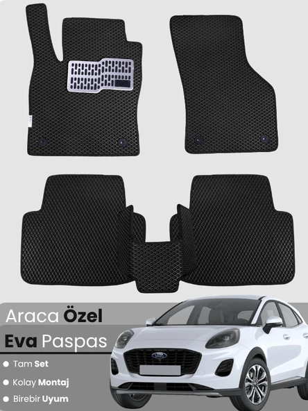 FORD PUMA (2020-2024) Uyumlu EVA Paspas Tam Set–Araca Özel,Su Geçirmez,Kolay Montaj ürün görseli 1