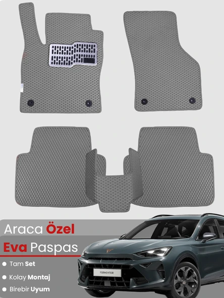 CUPRA FORMENTOR (2024-2025) Uyumlu EVA Paspas Tam Set–Araca Özel,Su Geçirmez,Kolay Montaj ürün görseli 1