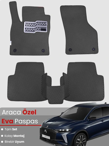 CİTROEN DS7 (2018-2024) Uyumlu EVA Paspas Tam Set–Araca Özel,Su Geçirmez,Kolay Montaj ürün görseli 1