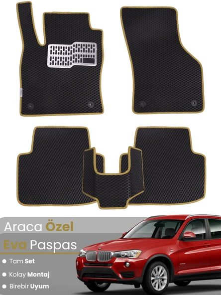 BMW X3 E83 (2003-2010) Uyumlu EVA Paspas Tam Set–Araca Özel,Su Geçirmez,Hızlı ve Kolay Montaj ürün görseli 1