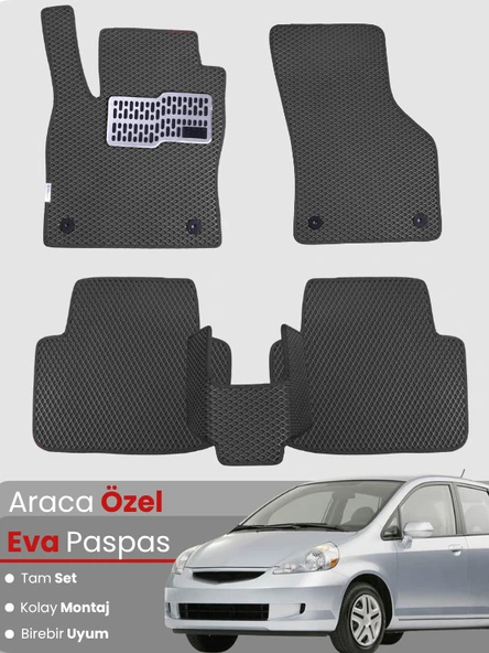 HONDA JAZZ HATCHBACK (2002-2008) Uyumlu EVA Paspas Tam Set–Araca Özel,Kolay Montaj ürün görseli 1
