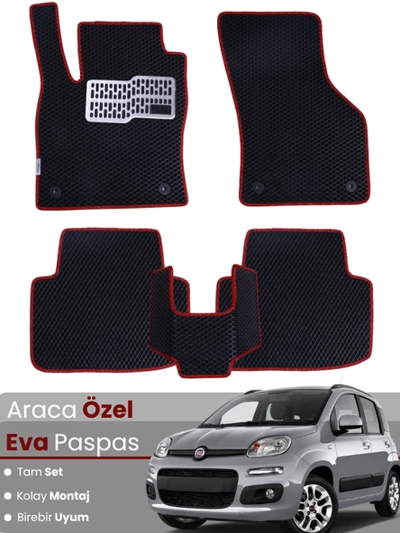 FİAT PANDA (2012-2021) Uyumlu EVA Paspas Tam Set–Araca Özel,Su Geçirmez,Hızlı ve Kolay Montaj ürün görseli 1