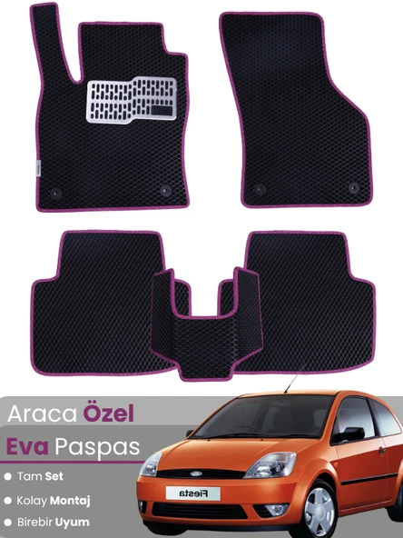 FORD FİESTA (2002-2008) Uyumlu EVA Paspas Tam Set–Araca Özel,Su Geçirmez,Kolay Montaj ürün görseli 1