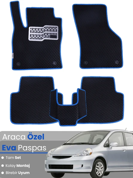 HONDA JAZZ HATCHBACK (2002-2008) Uyumlu EVA Paspas Tam Set–Araca Özel,Kolay Montaj ürün görseli 1