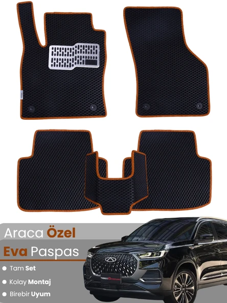 CHERY TİGGO 8 PRO MAX (2024-2025) Uyumlu EVA Paspas Tam Set–Araca Özel,Su Geçirmez,Kolay Montaj ürün görseli 1